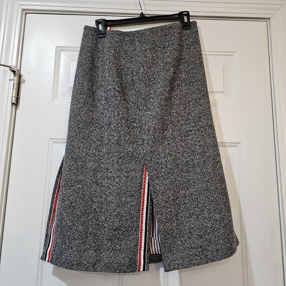 Thom Browne Cashmere and Silk Skirt Italian Size 44 US Size 8 Quiet Luxury {B10 - Picture 14 of 16